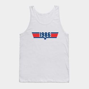 1986 Fighter Jet (White) Tank Top